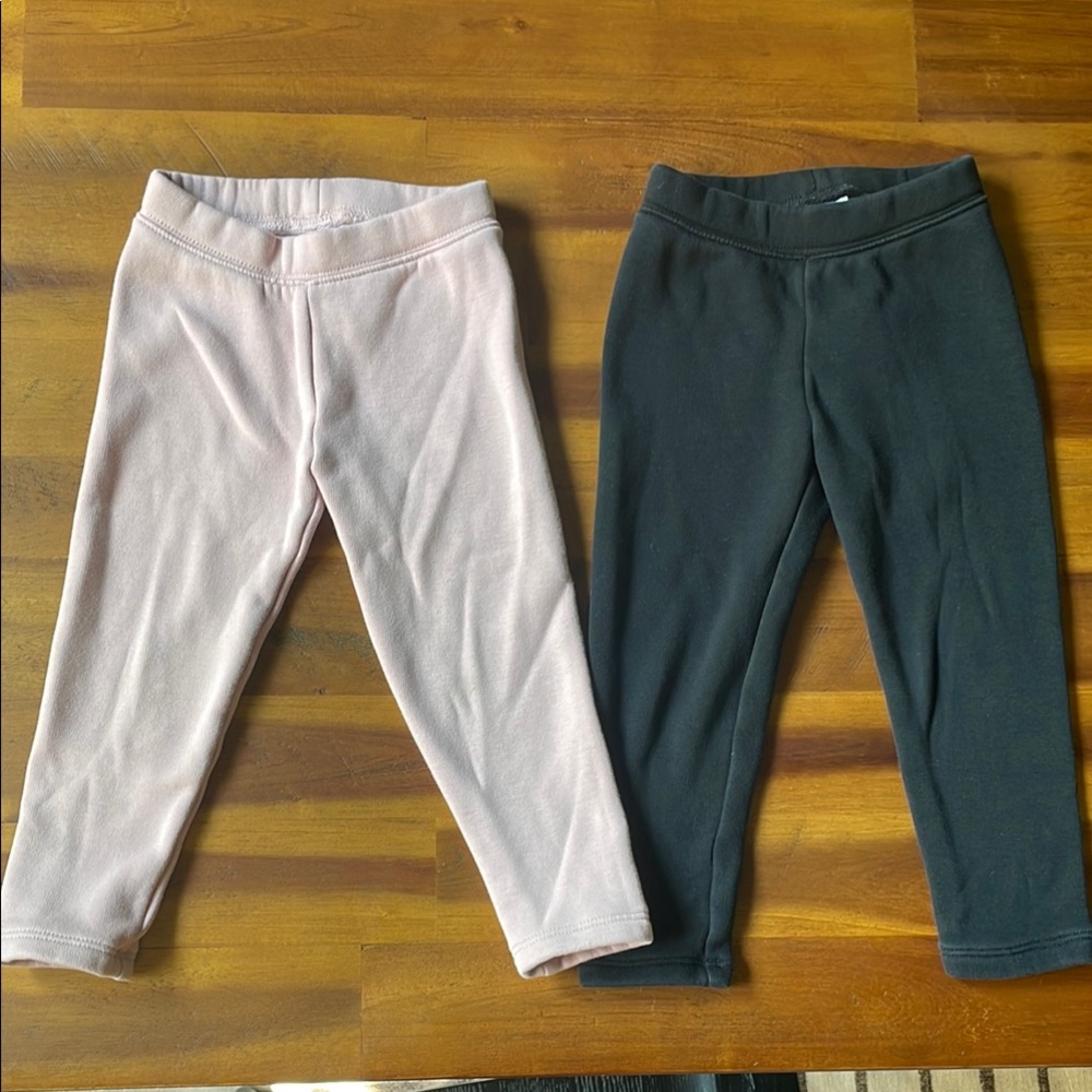 Kids' Pink and Black Leggings